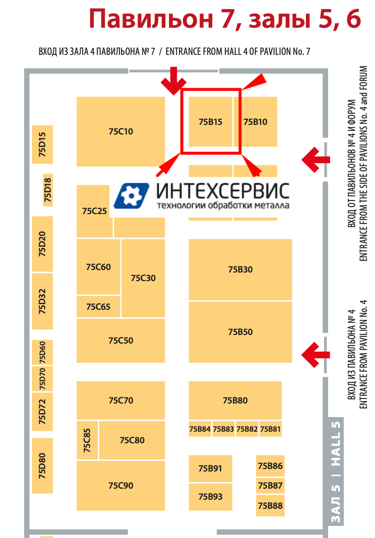 Схема павильона выставки «Металлообработка-2023»